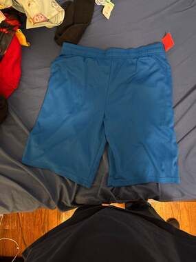 Russell Men's Mesh Performance Athletic Gym Shorts Blue